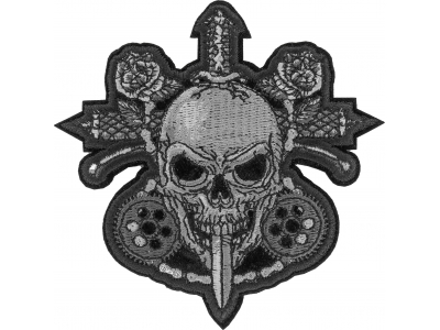 Skull and Roses Patch