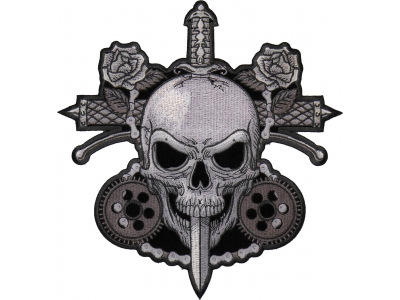 Skull and Roses Patch