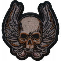 Skull and Wings Iron on Patch