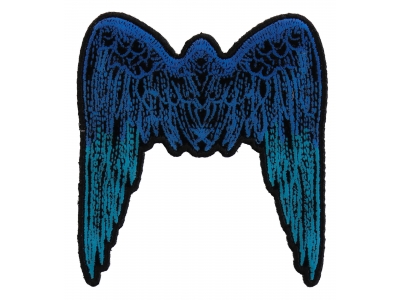 Small Angel Wings Patch Blue | Embroidered Patches