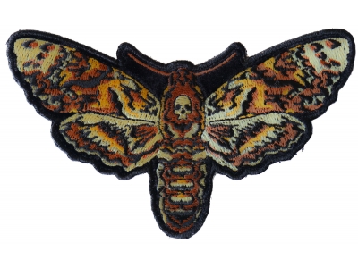 Small Psycho Moth Patch with Skull