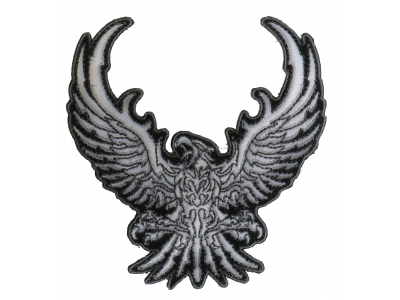 Small Silver Eagle Patch