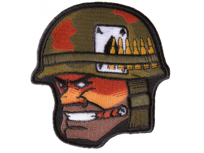 Soldier Cigar Ace of Spades Bullets and Helmet Patch