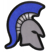 Spartan Helmet Blue Mohawk Police Patch