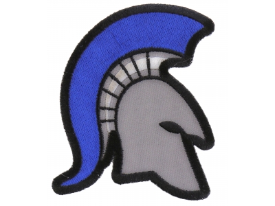 Spartan Helmet Blue Mohawk Police Patch