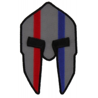 Spartan Helmet Red And Blue First Responder Patch