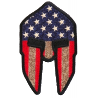 Spartan Helmet US Flag Patch