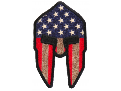 Spartan Helmet US Flag Patch