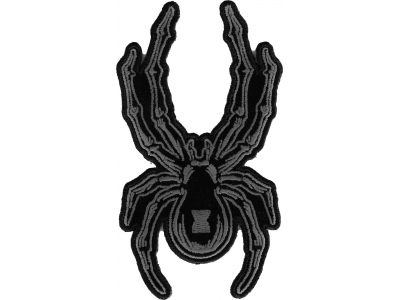 Small Black and Gray Spider Patch Iron on sew on 