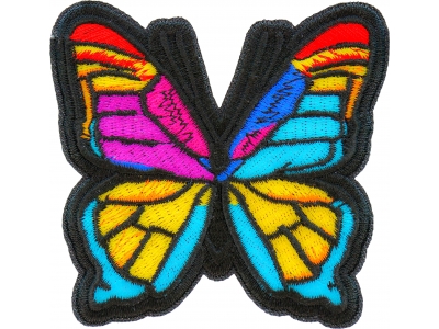 Stained Glass Butterfly Iron on Patch