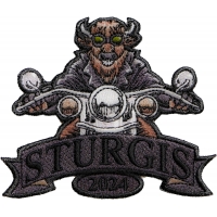 Sturgis 2024 Patch Buffalo Biker Riding Motorcycle