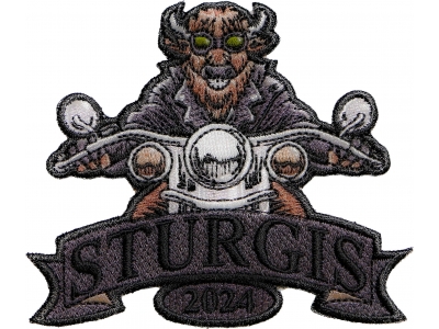 Sturgis 2024 Patch Buffalo Biker Riding Motorcycle