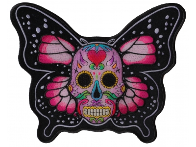 Sugar Skull Butterfly Large Patch