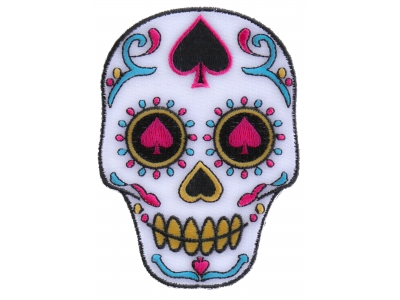 Sugar Skull Spades Small Patch