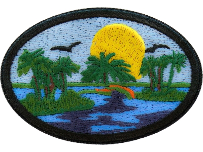 Sunset Paradise Iron on Patch