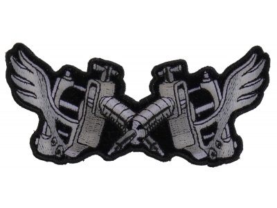 Tattoo Guns Wings Patch Small