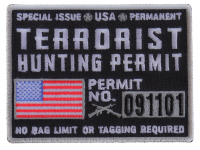 Terrorist Hunting Permit Patch