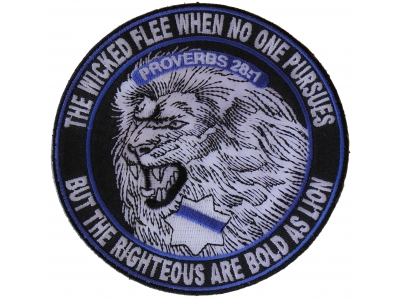 The Righteous Are Bold as Lions Patch for Law Officers