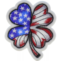 US Flag 4 Clover Leaf Patch