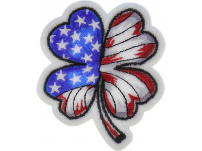 US Flag 4 Clover Leaf Patch