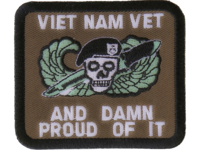 Vietnam Vet And Damn Proud Of It Patch | US Military Vietnam Veteran Patches