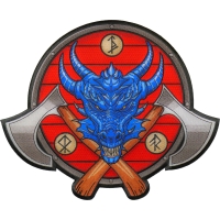 Viking Dragon and Axes Patch