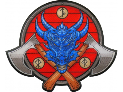 Viking Dragon and Axes Patch