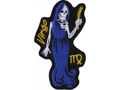 Virgo Skull Zodiac Patch