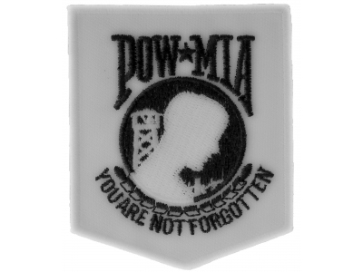 White POW MIA Patch | US Military Veteran Patches