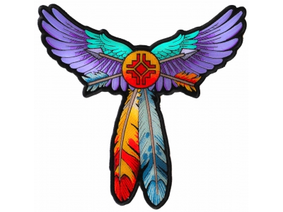 Wings and Arrows Native Design Large Back Patch