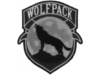 Wolfpack Patch Wolf Howling Moon Silhouette