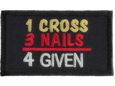 1 Cross 3 Nails 4 Given Patch | Embroidered Patches