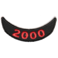 2000 Lower Year Rocker Patch In Red