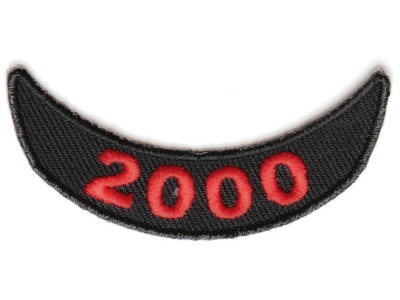 2000 Lower Year Rocker Patch In Red