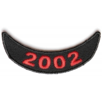 2002 Lower Year Rocker Patch In Red