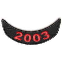 2003 Lower Year Rocker Patch In Red