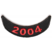 2004 Lower Year Rocker Patch In Red