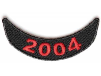 2004 Lower Year Rocker Patch In Red