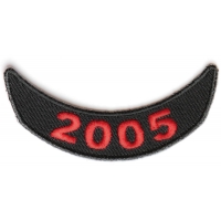 2005 Lower Year Rocker Patch In Red