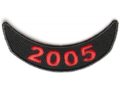 2005 Lower Year Rocker Patch In Red