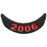 2006 Lower Year Rocker Patch In Red