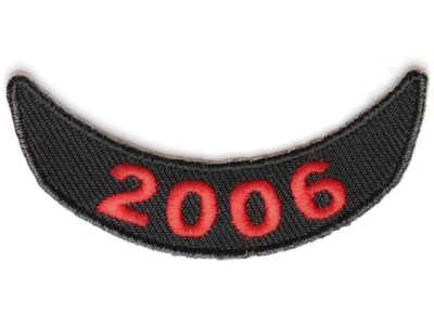 2006 Lower Year Rocker Patch In Red