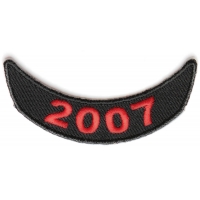 2007 Lower Year Rocker Patch In Red