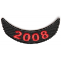 2008 Lower Year Rocker Patch In Red