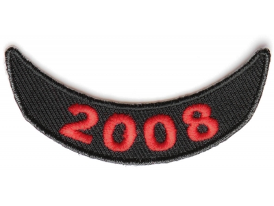 2008 Lower Year Rocker Patch In Red