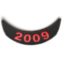 2009 Lower Year Rocker Patch In Red