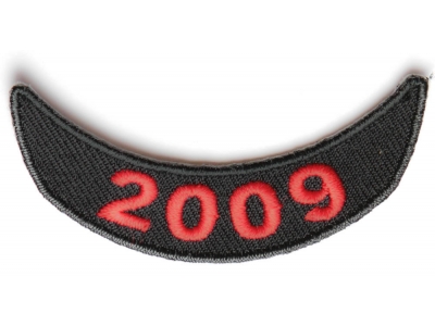 2009 Lower Year Rocker Patch In Red