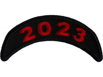 2023 Year Patch Upper Rocker Red