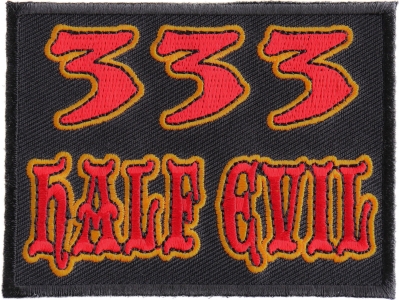 333 Half Evil Patch | Embroidered Patches