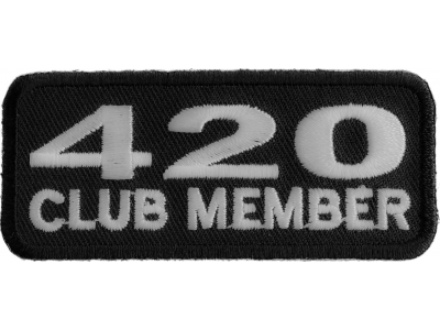 420 Club Member Funny Stoner Patch | Embroidered Pot Patches